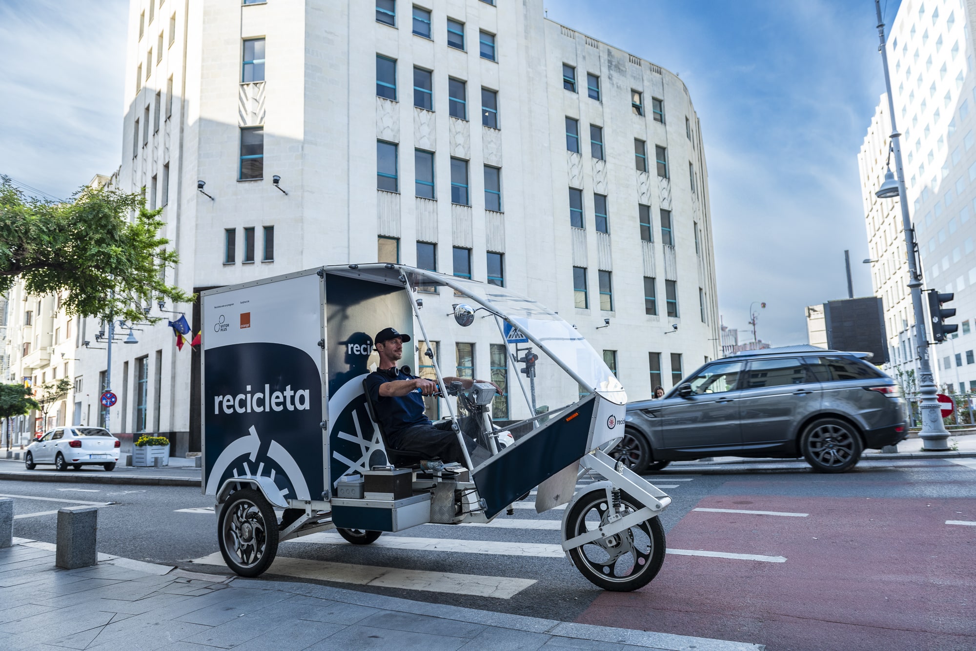 cargo-trcicicleta a programului Recicleta in centrul Bucurestiului